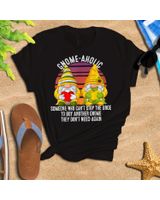 Garden Gnome Lover The Funny Definition Gnomes Gnome-aholic Shirt Unisex Standard T-Shirt black s